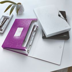 Cartella per fisarmonica WOW. PP 6 divisori più 1 extra largo. DIN A4, viola