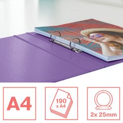 Colour'Breeze ring binder 2 rings Ø 25 mm. DIN A4 lavender