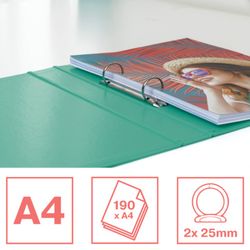Colour'Breeze ring binder 2 rings Ø 25 mm. DIN A4 green