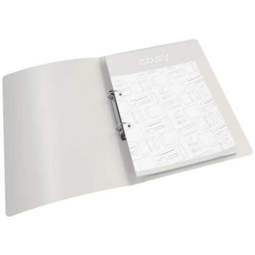 Leitz Cozy ring binder, 2 x 25mm RR, DIN A4, gray