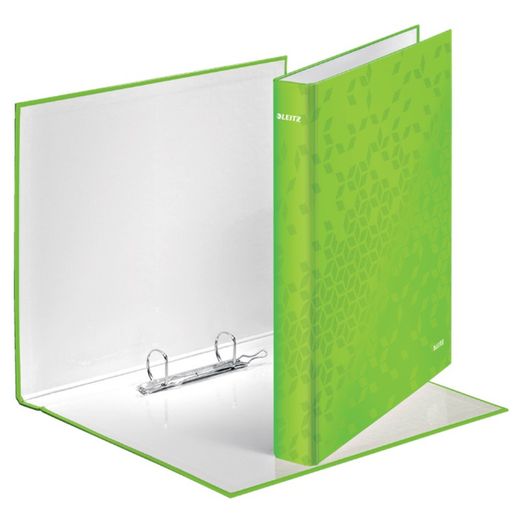 Leitz WOW ring binder. 2 D rings 25 mm. DIN A4+ green