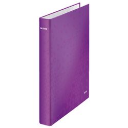 Carpeta anillas Leitz WOW. 2 anillas D 25 mm. DIN A4+ violeta