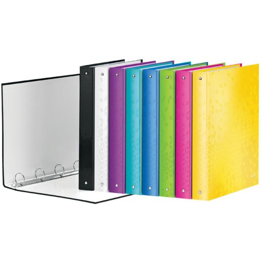 Reliure à anneaux Leitz WOW. 4 anneaux en D 25 mm. DIN A4+ violet