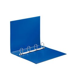 Lined plastic ring binder. With plastic interior and card holder. 4 D rings 40 mm. black foil