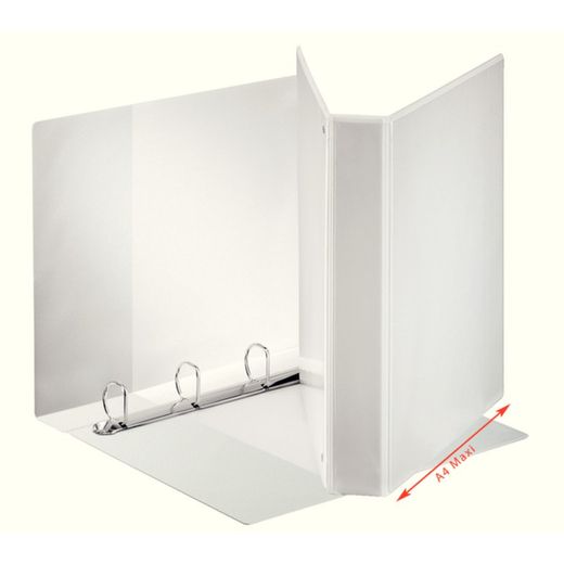 Kangoeroe map. Plus. DIN A4Max. 4 D-ringen 25 mm. wit