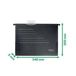 Cartella tascabile da appendere in cartone Leitz Recycle Alpha®. accesso verticale. Dorso V. DIN A4.