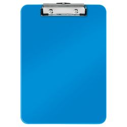 Carpeta con pinza metálica WOW. Fabricada en PS. DIN A4, azul