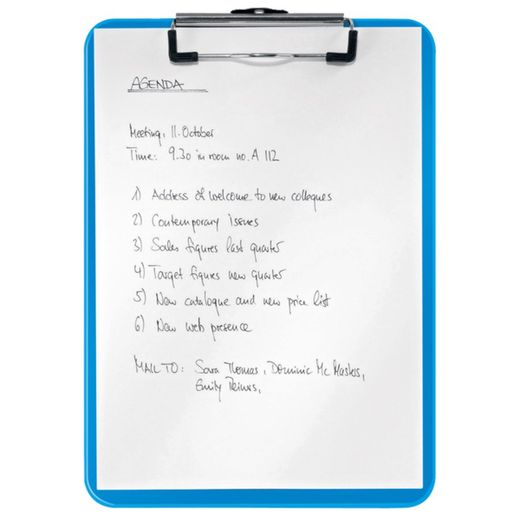 Teczka WOW z metalowym klipsem. Wykonane w PS. DIN A4, niebieski