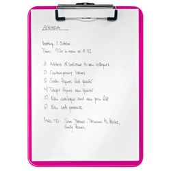 WOW folder with metal clip. Made in PS. DIN A4, fuchsia