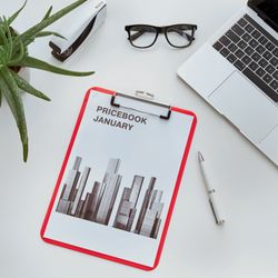 Pasta de clipe de metal WOW. Feito de PS. DIN A4, vermelho