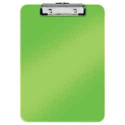 Carpeta con pinza metálica WOW. Fabricada en PS. DIN A4, verde