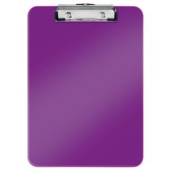 Carpeta con pinza metálica WOW. Fabricada en PS. DIN A4, violeta