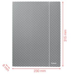 Colour'Breeze A4 cardboard 3-flap folder, coral