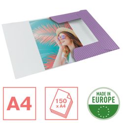 Colour'Breeze A4 Kartonmappe mit 3 Klappen, lavendel