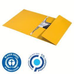 Chemise à 3 rabats en carton Leitz Recycle. 100% recyclable. DIN A4, jaune