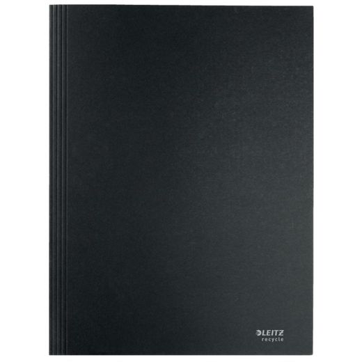 Leitz Recycle Kartonmappe mit 3 Klappen. 100 % recycelbar. DIN A4, schwarz
