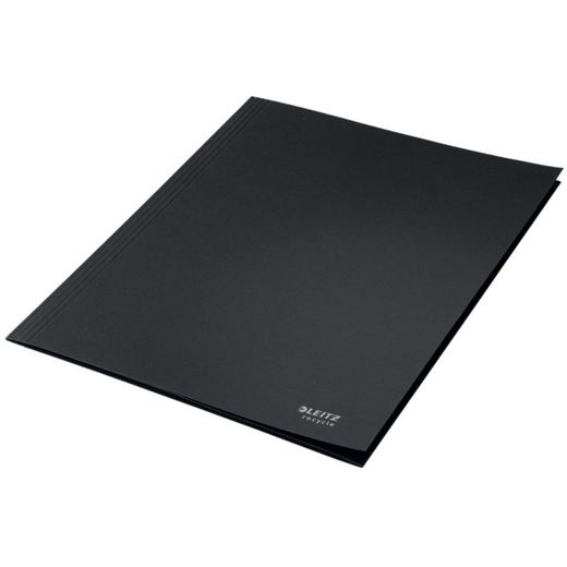 Leitz Genbrugspap 3-klapsmappe. 100% genanvendelig. DIN A4, sort