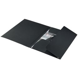 Leitz Genbrugspap 3-klapsmappe. 100% genanvendelig. DIN A4, sort