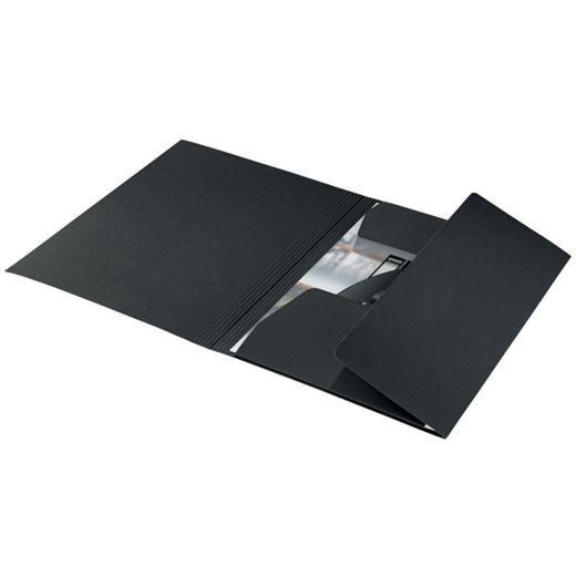Leitz Genbrugspap 3-klapsmappe. 100% genanvendelig. DIN A4, sort