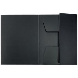 Leitz Genbrugspap 3-klapsmappe. 100% genanvendelig. DIN A4, sort