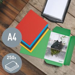 Chemise à 3 rabats en carton Leitz Recycle. 100% recyclable. DIN A4, rouge