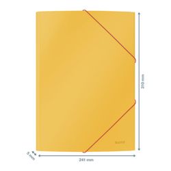 Leitz Cozy 3 flap folder. DIN A4. cardboard, yellow