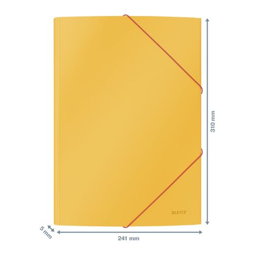 Leitz Cozy 3 flap folder. DIN A4. cardboard, yellow