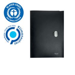 Cartella Leitz Recycle 3 a ribalta. PP Con 3 lembi. DIN A4, nero