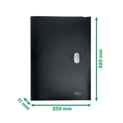 Cartella Leitz Recycle 3 a ribalta. PP Con 3 lembi. DIN A4, nero