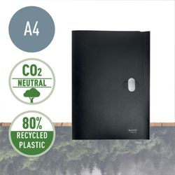 Cartella Leitz Recycle 3 a ribalta. PP Con 3 lembi. DIN A4, nero