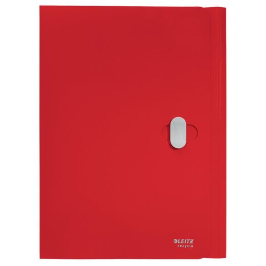Dossier Leitz Recycle à 3 rabats. PP. Avec 3 rabats. DIN A4, rouge