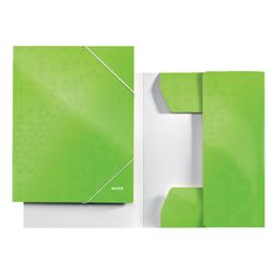 Carpeta de 3 solapas WOW. DIN A4. Cartón, verde