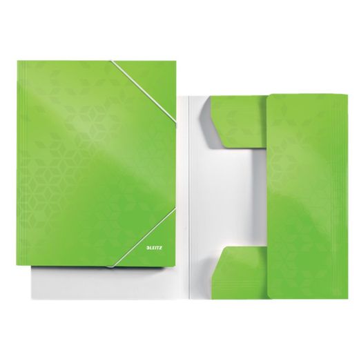 Carpeta de 3 solapas WOW. DIN A4. Cartón, verde
