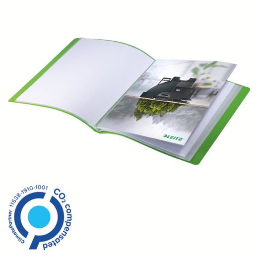 Dossier de 40 couvertures Leitz Recycle. PP DIN A4, vert