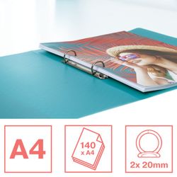 Esselte Colour'Breeze PP ringband. 2 ronde ringen van 25 mm. DIN A4, blauw