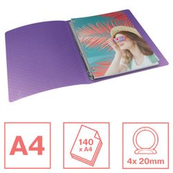Esselte Colour'Breeze PP ring binder. 4 round rings of 25 mm. DIN A4, lavender