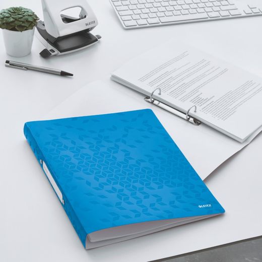 WOW ring binder. P.P. 2 round rings of 25 mm. DIN A4, blue