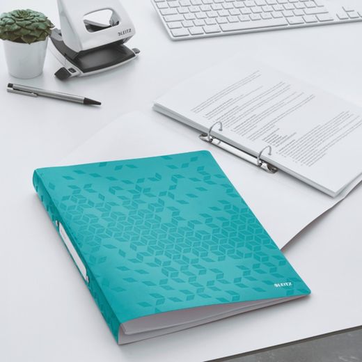 WOW-Ringbuch. P.P. 2 runde Ringe von 25 mm. DIN A4, türkis