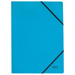 Dossier en carton avec gommes Leitz Recycle. 100% recyclable. DIN A4, bleu