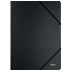 Carpeta de cartón con gomas Leitz Recycle. 100% reciclable. DIN A4, negro