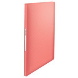 Carpeta de fundas Esselte Colour'Breeze PP. Tapas flexibles. 60 fundas. DIN A4, coral