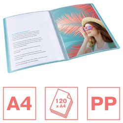 Esselte Colour'Breeze PP sleeve folder. Flexible caps. 60 covers DIN A4, assorted