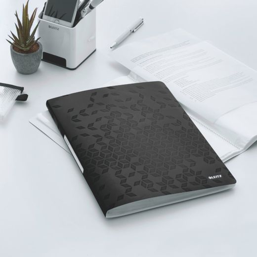 WOW sleeve folder. P.P. 40 covers. DIN A4, black