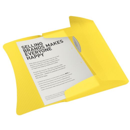 Cartella elastica Essente Vivida. PP Con 3 lembi. DIN A4, giallo vivo