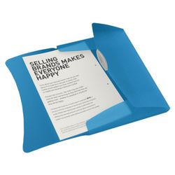 Esselte Vivida resårmapp. P.P. Med 3 klaffar. DIN A4, klarblå