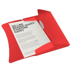 Esselte Vivida elastische map. pp Met 3 kleppen. DIN A4, levendig rood