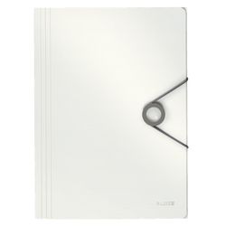 Carpeta de gomas Solid. PP. Con 3 solapas. DIN A4, blanco