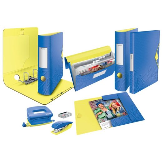 Cartella in gomma Urban Chic. PP 3 lembi. DIN A4, blu