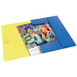 Cartella in gomma Urban Chic. PP 3 lembi. DIN A4, blu