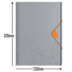 Chemise en caoutchouc Urban Chic. P. P. 3 volets. DIN A4, gris